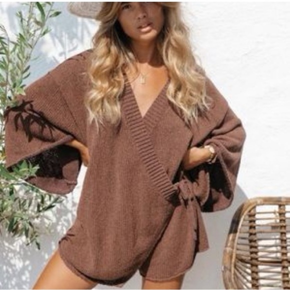 NWOT | Zulu & Zephyr | Awoken Knit Romper| Wrap Playsuit | Cream | S - Picture 13 of 13